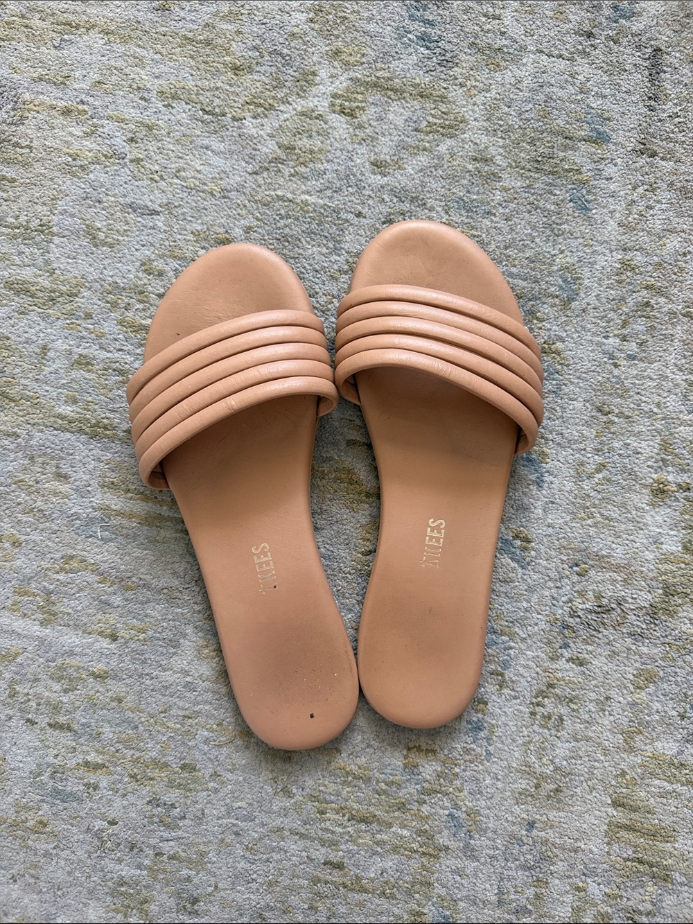 TKEES Tan Slide Sandals